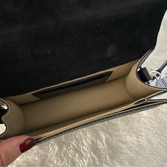 FRAME Le Signature Small Top Handle Bag with Strap Noir Black Leather - Picture 5 of 7